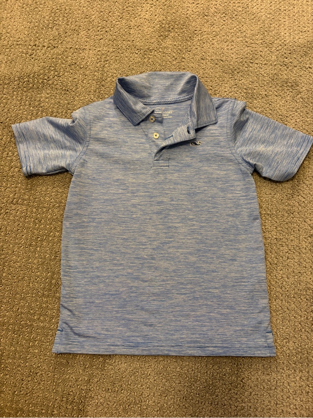 Vineyard vines Boys Light Blue Heather Polo Shirt